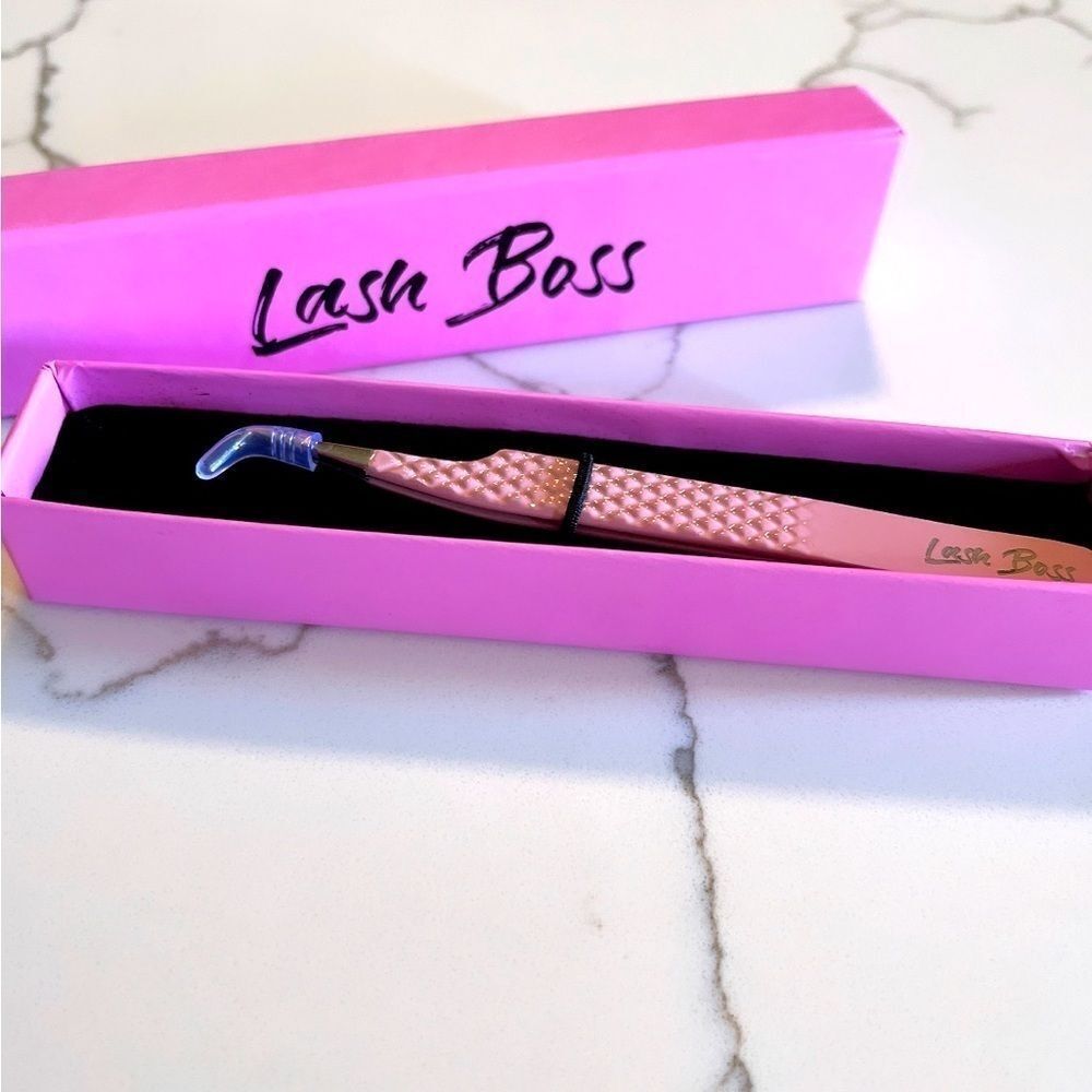 Lash Boss Fiber tip lash extension tweezers